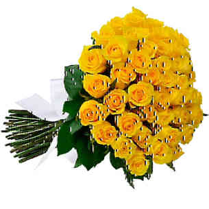 Buquê de 42 Rosas Amarela..