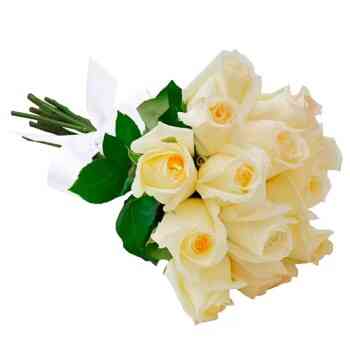 Buquê de 12 Rosas Brancas..