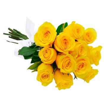 Buquê de 12 Rosas Amarela..