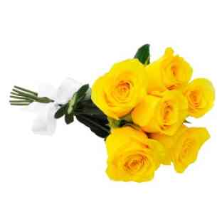 Buquê de 6 Rosas Amarelas..