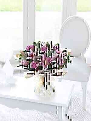 Pink Rose And Lily Hand T..