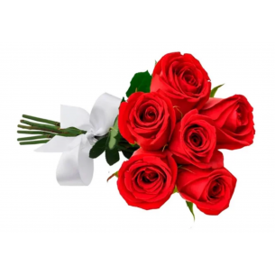 Buquê de 6 Rosas Vermelha..