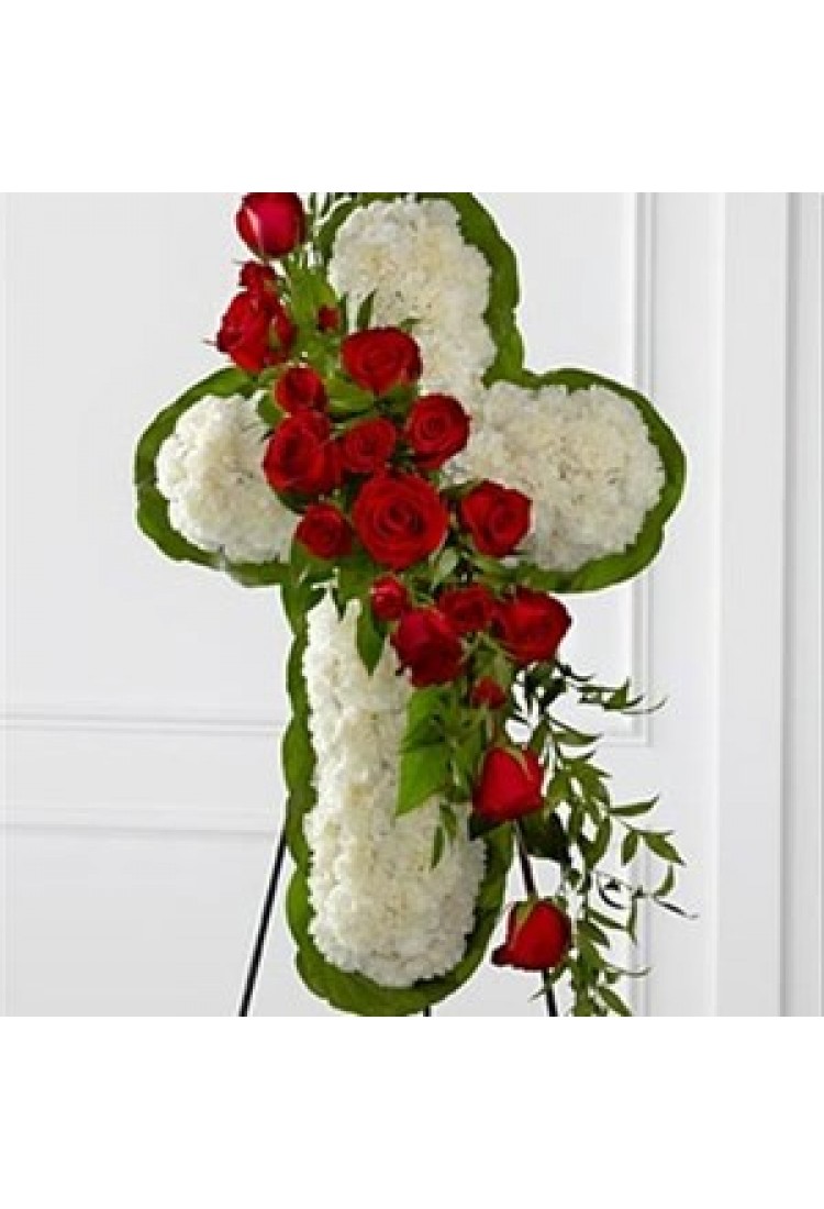 Floral Cross Easel..
