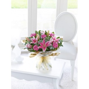 Pink, Rose And Lily Hand ..