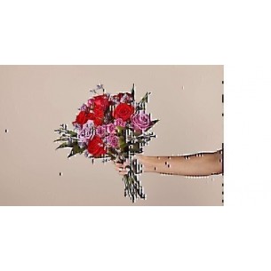 Cabeça sobre saltos Buquê..