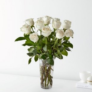 12 Long Stem White Rose B.. 12 Long Stem White Rose B..