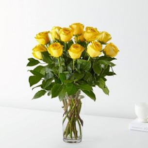 12 Long Stem Yellow Rose ..