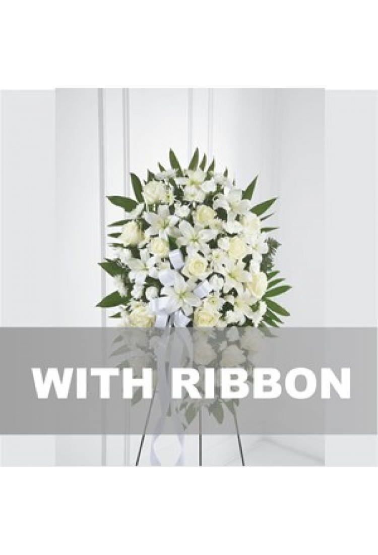 Funeral spray with ribbon.. Funeral spray with ribbon..
