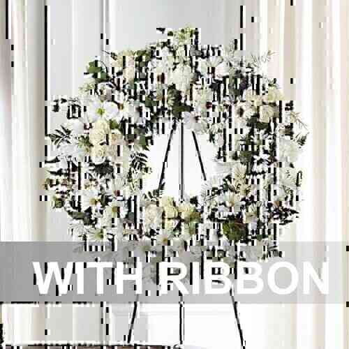 Funeral Wreath with ribbo..