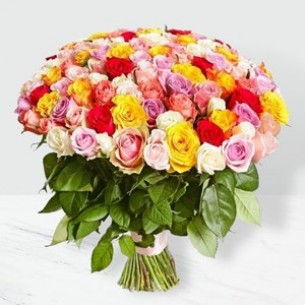 100 Mixed Roses Bunch..