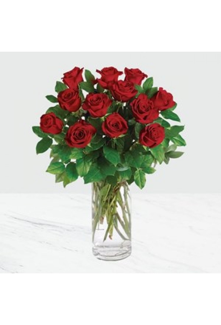 12 Red Roses in a Vase..