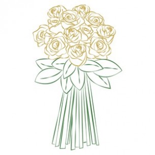 12 Red roses bouquet..