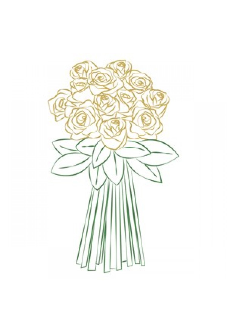 12 Red roses bouquet..