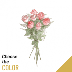 7 roses short stemmed..