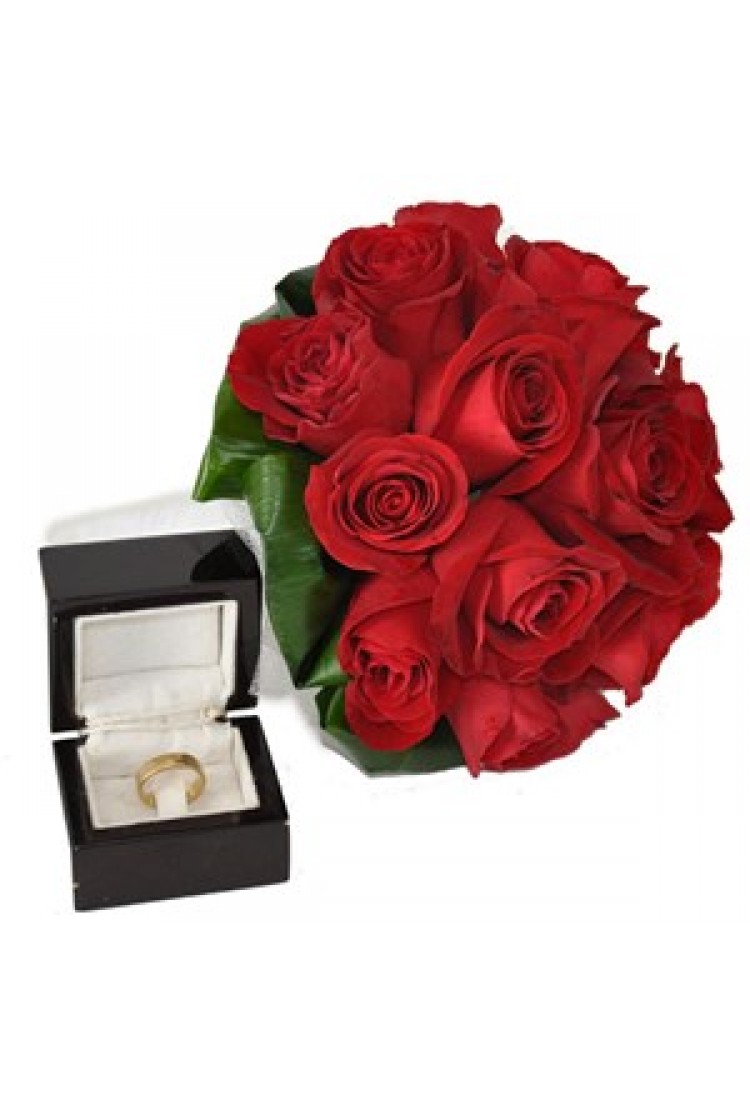 Red Roses bridal bouquet..