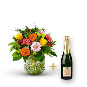 Colorful bouquet with Cha..
