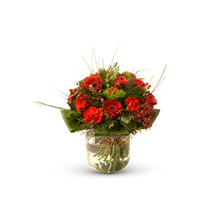 Stylish red bouquet..