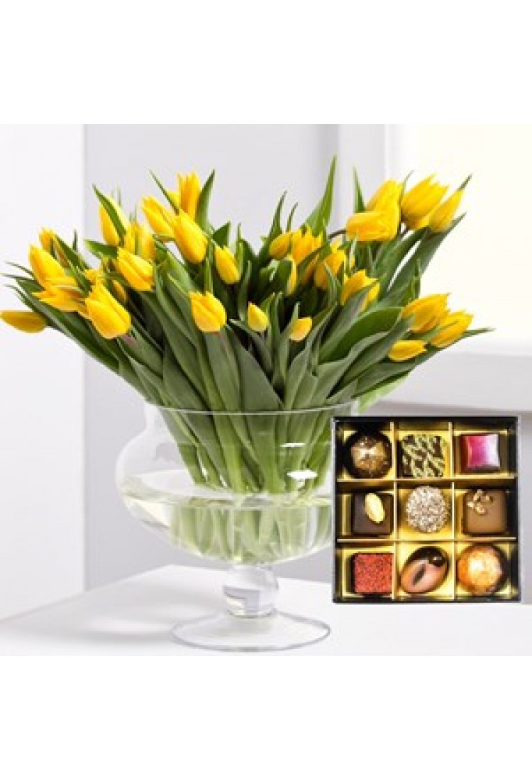 Bouquet of tulips with a ..