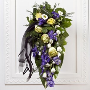 Funeral Bouquet with Blue..