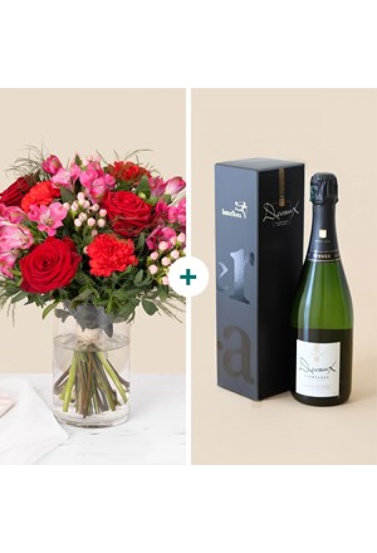 Red kiss and champagne..