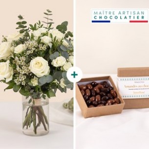 White and green bouquet w..