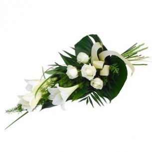 White-green funeral bouqu..