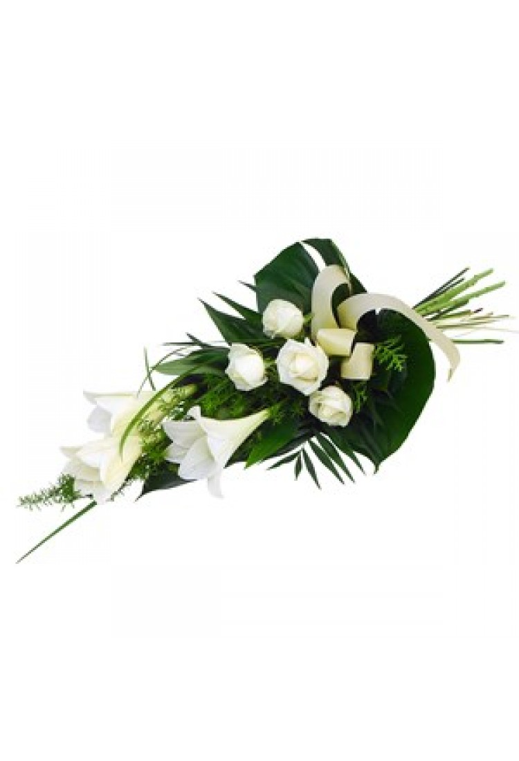 White-green funeral bouqu.. White-green funeral bouqu..