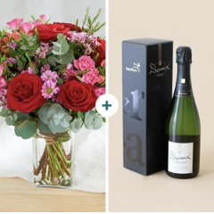 Burst of rose and champag..