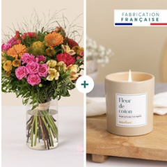 Colorful bouquet and cand..