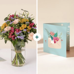 Colorful glow with messag..