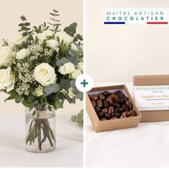 White and green bouquet w.. White and green bouquet w..