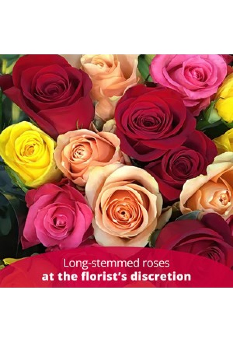 12 long stemmed roses..