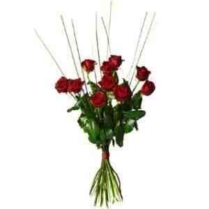 Bouquet with 10 red roses..