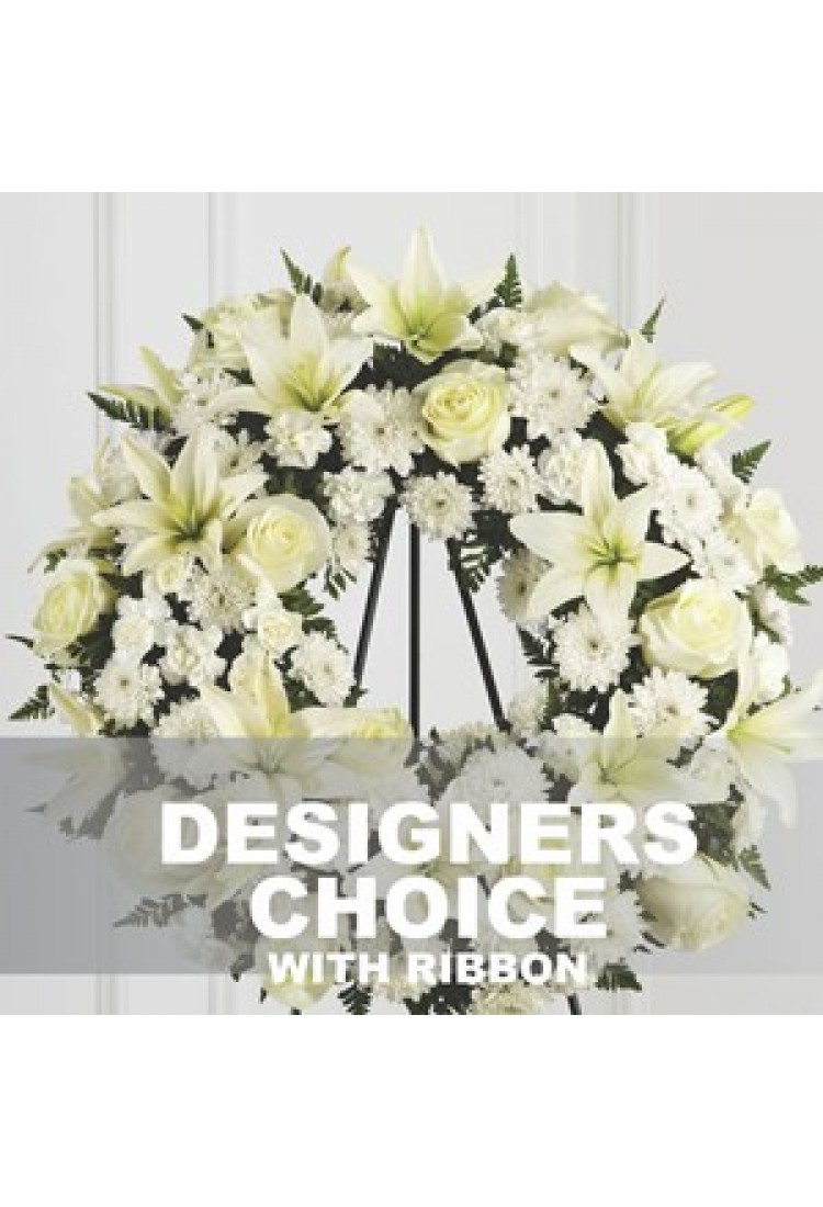 Wreath with ribbon..