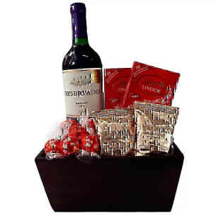 Cesta de Chocolates e Vin..