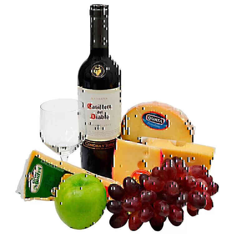 Kit de Vinho e Queijos..
